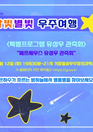 8월 12일 페르세우스 유성우 관측회